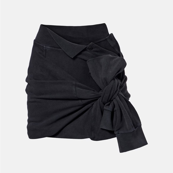 Balenciaga Dresses & Skirts - Balenciaga Black Knot-Detail Mini Skirt